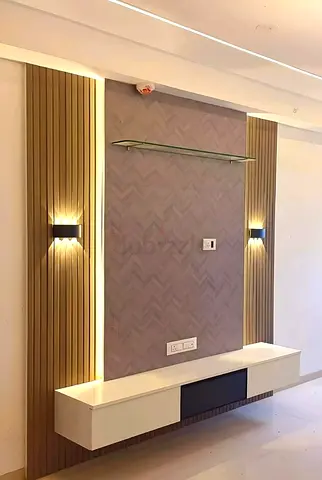 Modern TV Unit with Elegant Lighting