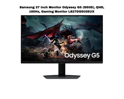 Samsung 27 Inch Odyssey G5 Gaming Monitor - Impressive QHD Display