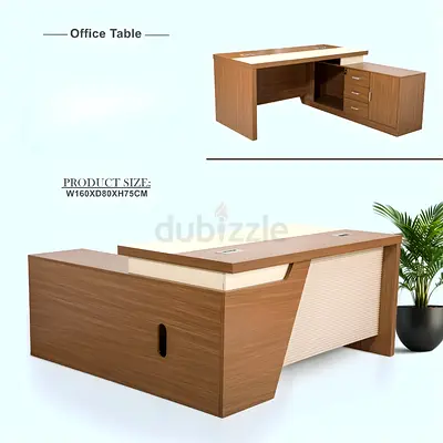160cm L-Shaped Executive Office Desk with Storage Cabinet  Drawers – Modern Computer Workstation
