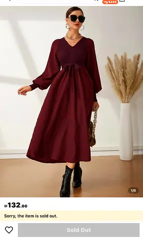 Elegant Burgundy Midi Dress