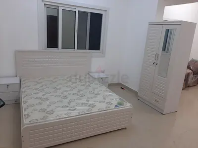 Modern White Bedroom Set with Wardrobe and Nightstands