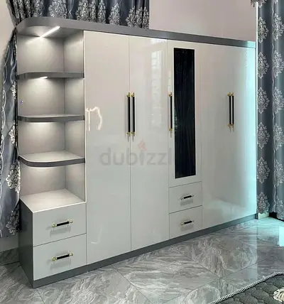 Modern Glossy Wardrobe with Smart Storage Solutions