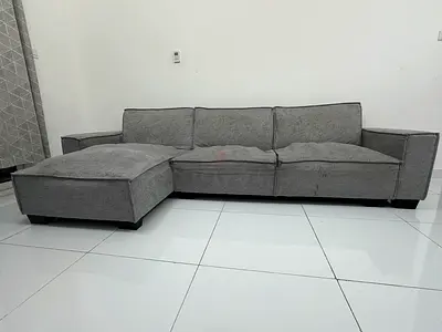 Comfortable Grey L-Shaped Sofa