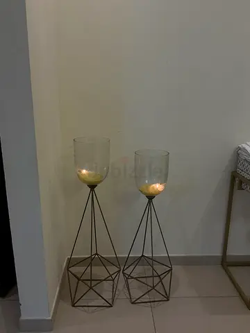 Stylish Geometric Glass Candle Holders