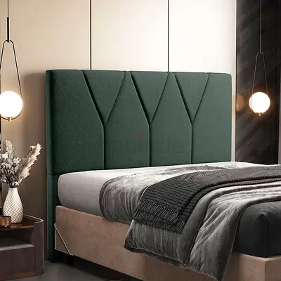 Elegant King Size Bed with Modern Headboard