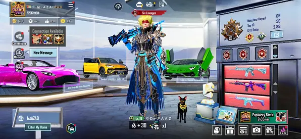 PUBG ACCOUNT 200 mythics 61 gun lab XSUIT maxxed RED GUN LAB Lobby drop car INFERNO HELMET