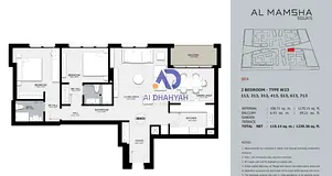 apartment for sell in Al Mamsha with a good price