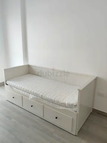 IKEA Hamnes Day bed with 3 storage drawers and with 2 IKEA mattresses