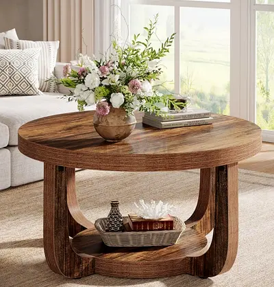 Stylish Round Coffee Table with Elegant Design
