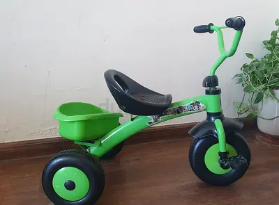 Kids Green Tricycle with Storage Bucket