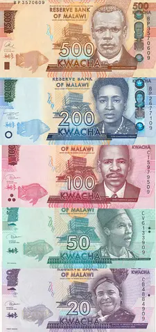 MALAWI BANKNOTE SET 2014-2024