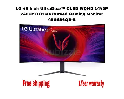 LG 45 Inch UltraGear OLED WQHD 1440P Curved Gaming Monitor