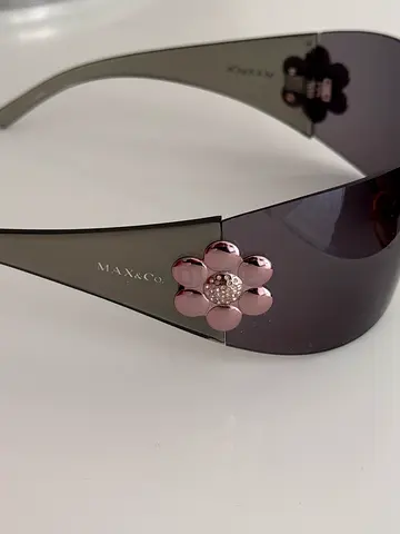 Original MAXCO Stylish Womens Sunglasses with Floral Accent in perfect condition (case is separate)