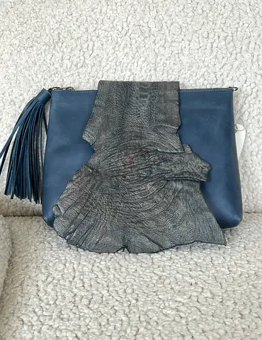 Snapdragon Leather  Exotic Skin Clutch bag