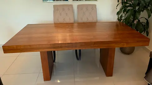 Elegant Walnut Wooden Dining Table “West Elm” (1.83 X0.92)