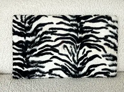 Bold Zebra Print Faux Fur Clutch – Statement Evening Bag