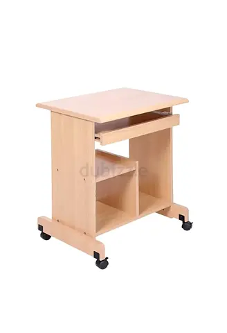 Stylish Wooden Rolling Cart with Storage