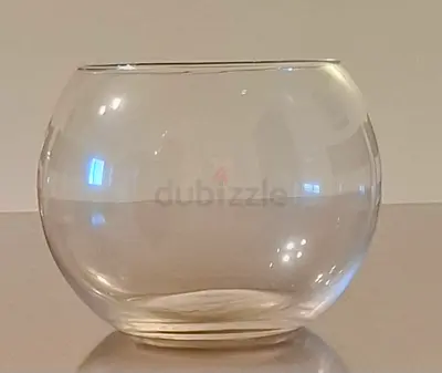 Glass Bowl Vase Medium Size مزهرية زجاج قياس وسط