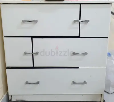 Stylish White three-Drawer Dresser