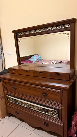 Wooden Dressing Table with Mirror – Good Condition