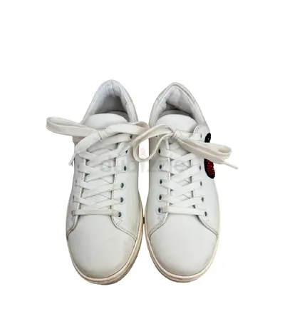 Dolce  Gabbana Patch Mix White Leather Low Sneakers