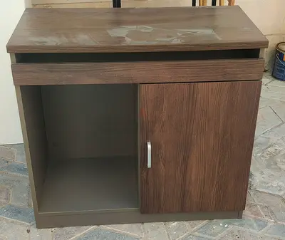 Stylish Wooden Side Table with Storage