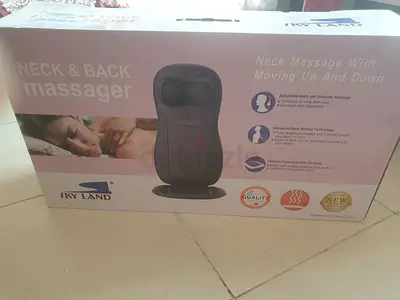 SKY LAND Neck  Back Massager with Heat, Shiatsu  Rolling Massage Chair Pad with Adjustable Neck Pi