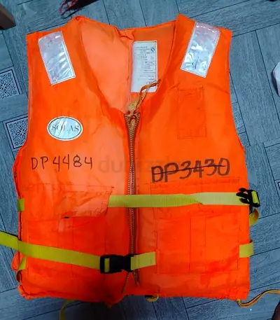 Bright Orange Life Jacket for Water Sports