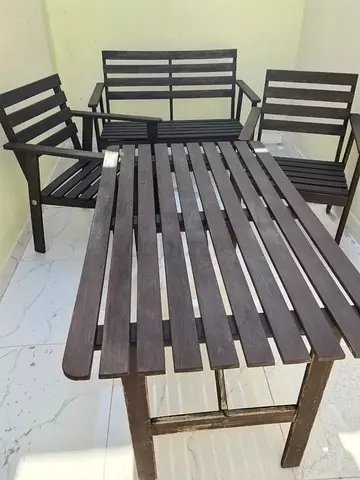 Sturdy Wooden Outdoor Dining Set