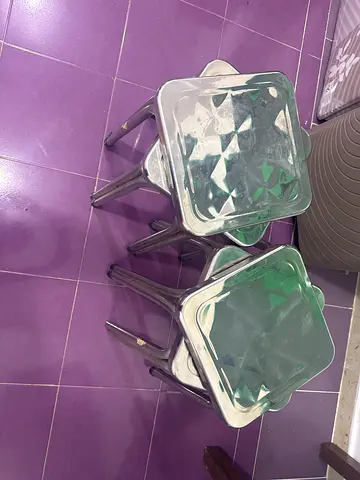 Set of 3 Stacking Metal Side Tables