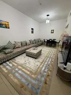 Two bedrooms, a living room, and three bathrooms for rent in Al Nuaimiya