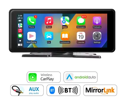 grandnavi 6.9-Inch Wireless CarPlay  Android Auto Multimedia Screen