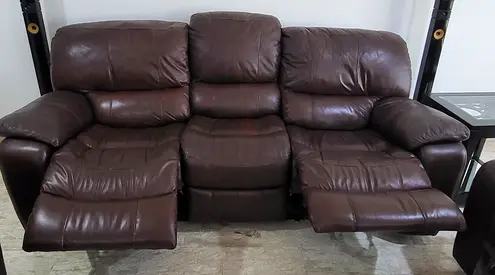 Comfortable Reclining Leather Sofa
