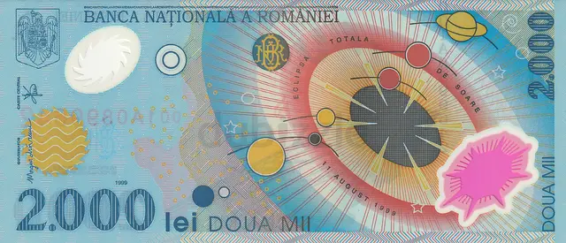 ROMANIA 2000 LEI COMMEMORATIVE BANKNOTE 1999