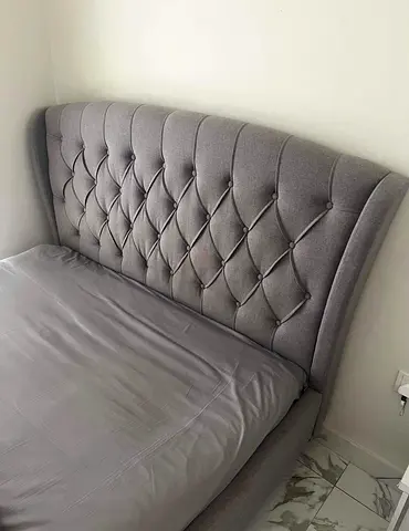 Brand New Luxury Queen Size Fully Custom Made Bedframe in Valvet Fabric
