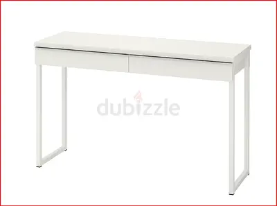 Modern IKEA White Study Table with Drawer