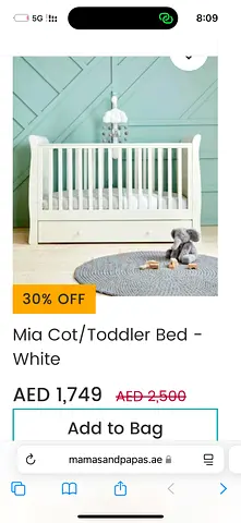 Mamas  Papas Kids Bed for Sale