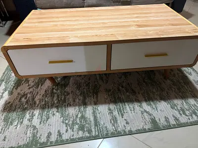 Stylish Wooden Coffee Table with Drawers