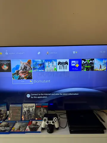 Playstation 4 PRO 1 TB with 8 DVD and Samsung 55 inch smart 4K UHD  just like new with box