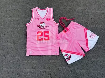 Cute Pink Basketball Jersey and Shorts Set
