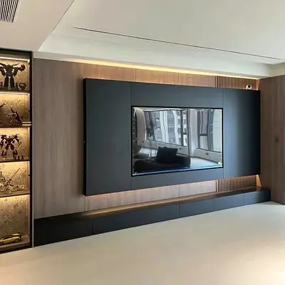 Modern Entertainment Center with Wall Mount TV