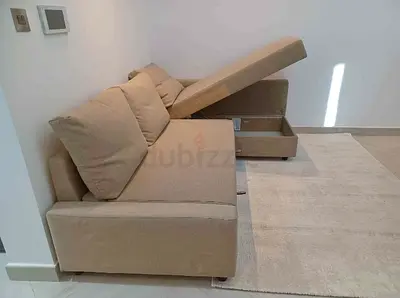 Cozy Beige Sofa with Storage Option