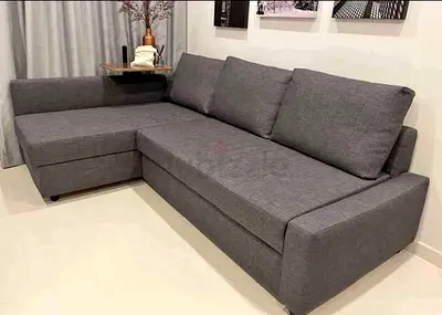 Modern Grey Sectional Sofa with Storage