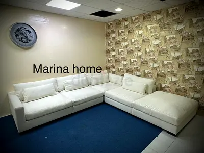 Marina home—- modular sofa with footstool