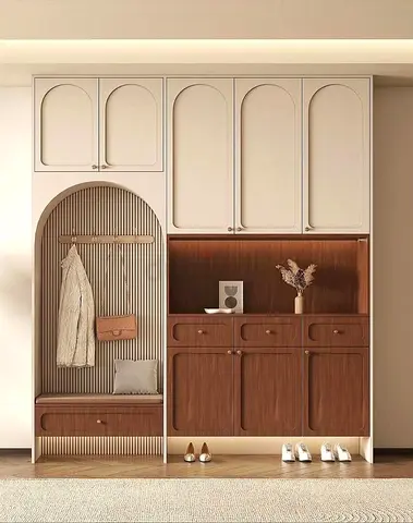 Stylish Modern Storage Cabinet with Shelves