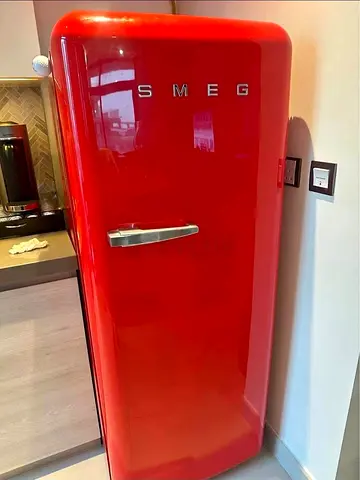 Vintage Charm: Red SMEG Refrigerator for Sale