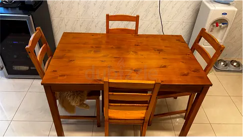 Ikea JOKKMOKK Pine Wood Table with 4 Chairs