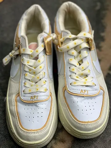 Stylish White and Cream Sneakers