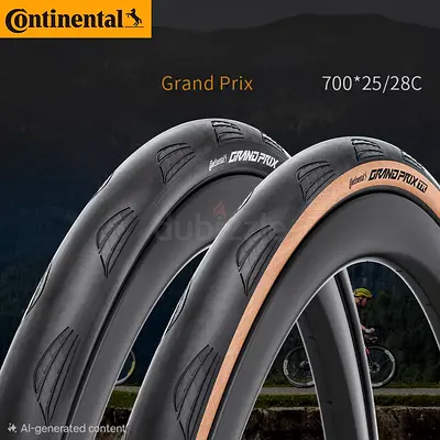 Continental Grand Prix TR Road Bicycle Tires 700x25C Tubeless Anti-Puncture Rubber Black