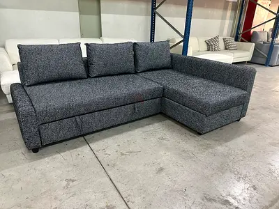 Ikea l shape sofa bed with storage